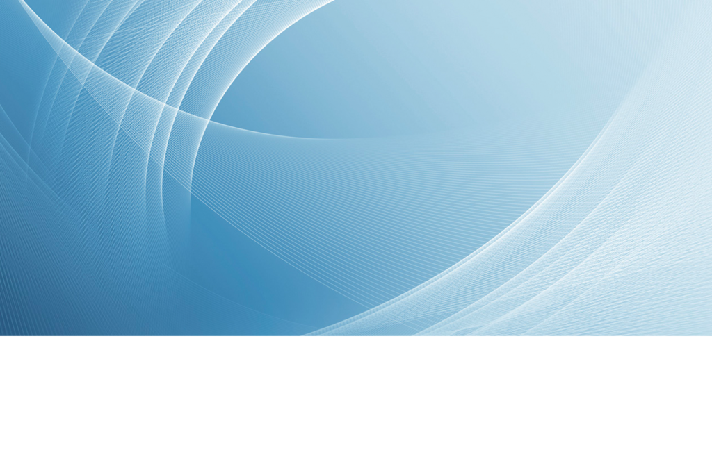 Abstrakter Hintergrund mit glatten, fließenden Linien und Kurven in verschiedenen Blau- und Weißtönen. Das Design vermittelt ein Gefühl von Bewegung und Ruhe mit einem sanften Farbverlauf von hellen zu dunkleren Tönen.