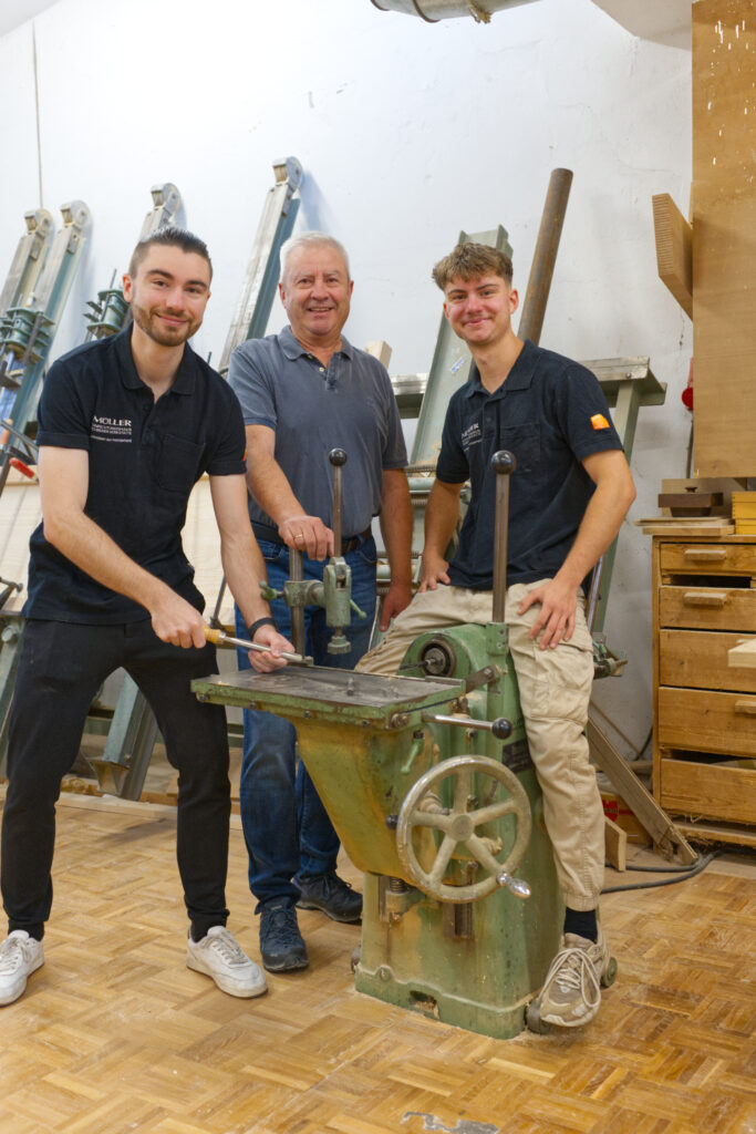 Johannes, Josef & Markus Müller in der Werkstatt